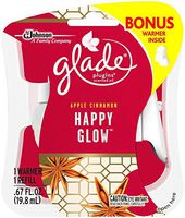 Glade Plugins Scented Oil Air Freshener Refill Plus Free Warmer, Happy Glow, 0.67 Ounce