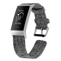 Lyperkin Compatible with Fitbit Charge 3,Fashion Premium Woven Canvas Fabric Watch Band Wrist Strap Bracelet Watch Band Wrist Strap Replacement Band Watchband Compatible with Fitbit Charge 3.