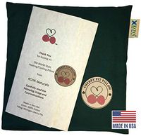 KOYA Naturals Heating Pad Microwavable - Cherry Pit/Stone/Seed Pillow Heat Pack for Neck, Muscles, Joints, Stomach Pain, Menstrual Cramps - Warm Compress Wrap - Moist Heat Therapy (Dark Green)