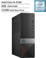 2019 Dell Vostro 3470 Small Business Desktop, Intel Core i3-8100, 8GB DDR4 RAM, 512GB SSD, WiFi, Bluetooth, HDMI, VGA, DVD-RW, Multi-Card Reader, Windows 10 Pro