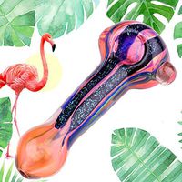 4.3 inch Magic Color Unique Desing Portable Unbreakable Spiral Stripes-Pipe(Pink&Purple)