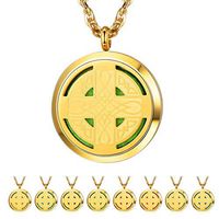 Supcare Difusing Necklace for Women Aroma Necklace for Kids Girls Women Men Round Locket Necklace for Women