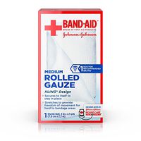 Band-Aid Rolled Gauze, Medium, 3" x 2.5 Yds, Pack of 2
