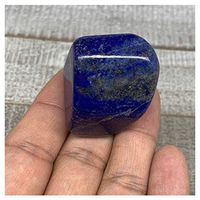 49.9g, 1.2"x1.5"x1.1", Natural Untreated Small Lapis Lazuli Tumbled Glassy Polished Gemstone, Freeform, Metaphysical, Healing Stone, F2853