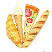ADIASEN 4-pieces 0.5mm Simulation,Bread,Ice Cream,Pizza Design Ballpoint Pen For School Office Supplies Student