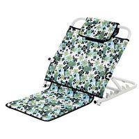 XBY Bed Backrest,Portable Folding Adjustable Sit-up Back Rest Stainless Steel Tubes and Breathable Fabric Disability Backrest Bed Support for Patient Elderly Nursing (Flower)