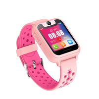 Updated Kids Smart Watches with GPS Tracker Phone Call for Boys Girls Digital Wrist Watch, Sport Smart Watch, Touch Screen Cellphone with Camera Anti-Lost SOS Learning Toy for Kids Gift (Pink) (Pink)