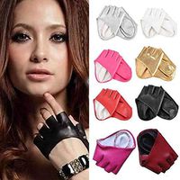 dan-dar Fashion Half Finger Leather Ladys Fingerless