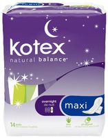 U by Kotex Maxi Pads, Overnight, Unscented 14 each (Pack of 3)