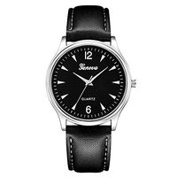 XGUMAOI Mens Faux Leather Wrist Watch Blue Ray Glass Clock Quartz Analog Watches (C)