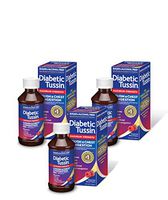 Diabetic Tussin DM Maximum Strength Cough and Chest Congestion Relief Liquid Cough Syrup, Safe for Diabetics, Berry Flavored, 4 Fluid Ounce (Pack of 3)