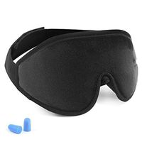 Eye Cover Sleeping mask for Woman and Men, Patented Design 100% Blackout Sleep Mask Comfortable Lightweight Eye Mask & Blindfold for Travel, Nap, Shift Works (Black)