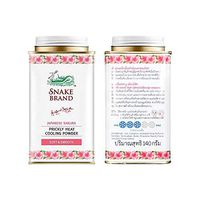Prickly Heat Powder Snake Brand Cooling Cool Pink Snake Brand Prickly Heat Cooling Powder Soft and Smooth : 140g