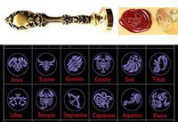 MNYR Libra Constellation Wax Seal Stamp Retro Bronze Metal Handle Wedding Invitation Card Stationary Envelope Exceptional Gift Idea Custom Logo Picture Wax Seal Sealing Stamp Wax Sticks Gift Kit