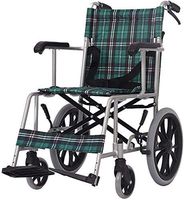 Wheelchair Transport Lightweight Transport Sports Self Propelled Folding Transport Seat Width Leisure Transit Travel Chair Folds Flat for Storage Elderly Disabled Handicapped