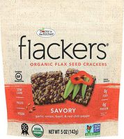 Doctor In The Kitchen, Flackers Organic Flax Seed Crackers, Savory Flaxseed, 5-Ounce