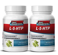 L-5-hydroxytryptophan - L-5-htp 377mg - Improve Positive Mood and Support Nervous System with Natural 5 HTP Supplement (2 Bottles 60 Capsules)