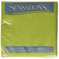 Sensations Beverage Napkin Wasabi Green, 40 ct