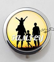 BlackKey Family Beautiful Inspirational Word 3-Compartment Decorative Pocket Gift Box Case Organizer for Pill, Color 1 -1722