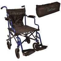 Elite Care Super Lightweight Folding Transport Travel Wheelchair in a Bag ECTR05 with Height Adjustable footrests