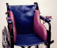 Lateral Stabilizer for Wheelchair with Solid Support, (Pair), 17.5"L x 13"H x 1.5"W; color: mauve