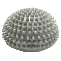 QBQCBB PVC Massage Ball Foot Trigger Point Stress Relief Yoga semi-Spherical Ball Durian Ball Foot Massage Ball (Silver, 6.69×3.35inch)