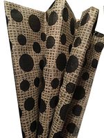 Tissue Paper for Gift Wrapping with Design (Burlap with Black Polka Dots), 24 Large Sheets (20x30)