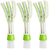 SENHAI Mini Duster for Car Air Vent, Set of 3 Automotive Air Conditioner Cleaner and Brush, Dust Collector Cleaning Cloth Tool for Keyboard Window Leaves Blinds Shutter