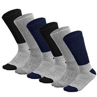 Doctor Recommend Thermal Diabetic Socks Keep Foot Warm Non-Binding Crew Socks For Men Women 3, 6 or 12-Pack (9-11 Women/Men Size, 6 Pairs Assorted (Black, Grey, Navy))