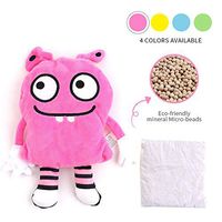 NEWGO®Microwavable Plush Animals with Natural Micro-Beads, Heatable Stuffed Animals Cozy Plush Warming Buddies for Soothing Warmth & Comfort - Red Monster