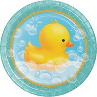 Rubber Duck Bubble Bath Paper Plates, 24 ct