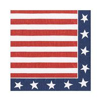 Caspari Red, White & Blue Paper Luncheon Napkins - 20 Per Package