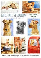 Michael Steddum Irish Terrier 8 Pack Note Card Set