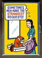 Woman Shaving Beaver Funny Double-Sided Cigarette Case, ID Holder, Wallet with RFID Theft Protection