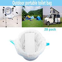 Disposable Toilet Bags for Travel Outdoor Camping RV Emergency Bedside Commode Liners with Absorbent Pads Portable Commode Bags(Universal - 28 Pack)