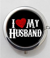 BlackKey I Love My Husband 3-Compartment Decorative Pocket Gift Box Case Organizer for Pill, Color 1 -862