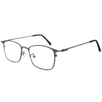 Livho Blue Light Blocking Glasses, Anti Glare UV Filter Square Metal Computer Gaming Glasses for Women Men - LI1804 (Gun Frame/Transparent Lens)