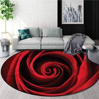 RUGSMAT Rose Modern Vintage Rugs,Sensual Love Symbol Design Design Non-Slip Fabric Round Rugs for Study Room Round-63