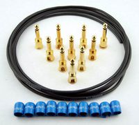 George l's deluxe Black Cable kit - Blue caps