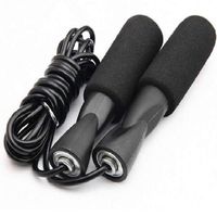 YunZyun Skip Rope, Jump Rope, Skipping Rope, Aerobic Exercise Boxing Skipping Jump Rope Adjustable Bearing Speed Fitness Skipping Rope Black Wire, Endurance Training and Fitness Gym (Black)