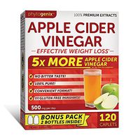 Phytogenix Apple Cider Vinegar for Effective Weight Loss and Appetite Suppressant, 120 Count