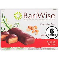 BariWise Protein Bar/Diet Bars - Peanut Butter (7ct) 6 Box Value-Pack (Save 15%) High Protein, Low Fat, Gluten Free, Aspartame Free