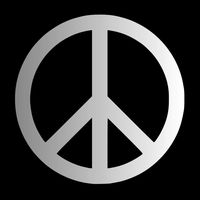 Peace Sign Symbol [Pick Any Color] Vinyl Transfer Sticker Decal for Laptop/Car/Truck/Window/Bumper (3in x 3in, Silver)