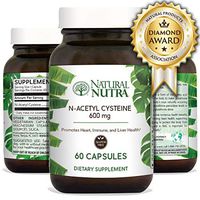 Natural Nutra Premium N Acetyl Cysteine (NAC) Amino Acids Supplement, Increase Antioxidant and Glutathione Levels, Recyclable Glass Bottle, 600 mg nac, 60 Capsules