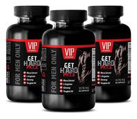 Testosterone Booster for Men Sex Natural - GET Hard Pills (for Men ONLY) - Maca yohimbe - 3 Bottles 180 Capsules