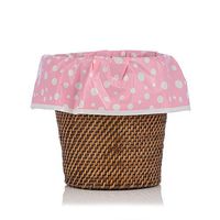 Designerliners Pink Polka Dot Plastic Waste Basket Trash Liner Bags - Great for Baby, Nursery, Child's Room, Bathroom, Kitchen. - Dress The Mess! - 12 Pack - 5-6 Gallons - 17.75 X 19