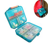 GreatforU Daily 7 Compartments Pill Organizer Box, Weekly Medicine Pill Case, Fish Oil Vitamin Reminder Container with Translucent Snap Lids, Small Travel Tablet Capsules Pill Planner for Purse Pocket