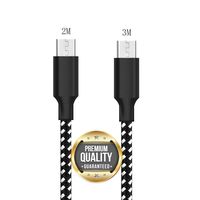 ALEVEL Micro USB Cable, 2Pack 6FT 10FT[2M/3M] Nylon Braided USB Charger Cable, USB Charging Cable for Samsung Galaxy J8/J7/S7/S6/Edge/Note5, Sony, HTC, LG, Android Tablets and More - Black White
