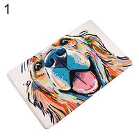 TbpersicwT Home bedroom carpet door mat, Lovely Pet Dog Hallway Door Mat Entrance Floor Rug Anti-slip Bathroom Carpet-1