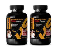 Eye Vitamins with Lutein Natural - Maximum Vision Premium Complex - Grape Seed Seed Extract - 2 Bottle 120 Capsules